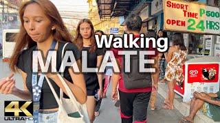 Walking MALATE Manila Philippines San Andres Street [4K]