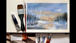 Etchr PERFECT SKETCHBOOK REVIEW, Snowy Watercolor Landscape Painting Lois’ Watercolour Tutorial Demo