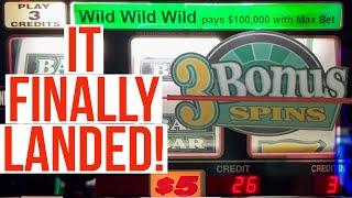 Finally! Got The 3 Spin Wheel Bonus On The Oldest Bally's Slot Cash Time For The Win!