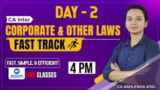 CA Inter Jan'25 - Fast Track Class - Corporate & Other Laws by CA Ashlesha Atal - 26th Nov at 4PM!