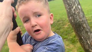 Kid instantly regrets his decision to try out the zip-wire at park || WooGlobe