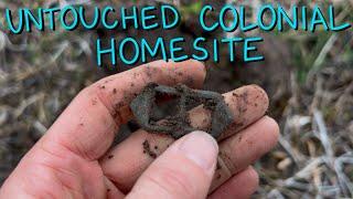 Metal Detecting: Stumbling across an untouched COLONIAL homesite!