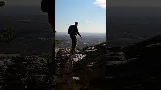 This guy is scared of heights!! Hanging Rock State Park