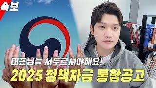 2025년도 정부지원사업, 소상공인 정책자금 총정리