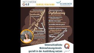 Unterschiedliche Wahrnehmungslevels in der Ausbildung nutzen - Q 4.0 Talk mit Karoline Barzen