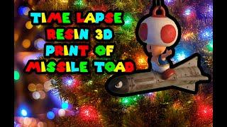 Time Lapse of a Resin 3D Print of Missile Toad