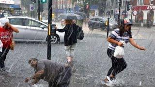 Storms of Europe! Barcelona was under water due to flooding in Mataro, Spain