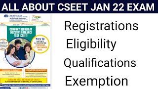 ICSI IMPORTANT ANNOUNCEMENT FOR CSEET JANUARY 2022 EXAM