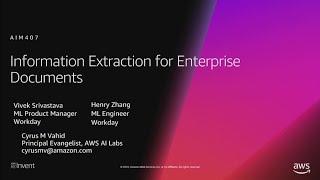 AWS re:Invent 2018: Deep Learning Applications Using Apache MXNet, Featuring Workday (AIM407-R)