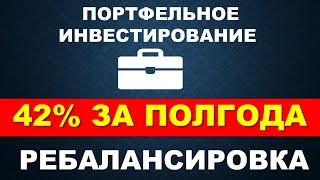 42% за полгода. Портфельное инвестирование в акции. Ребалансировка портфеля. Фундаментальный анализ