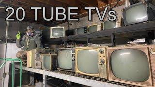 Testing 20 Vintage Tube Television Picture Tube Pickup Analysis TV Sets and Radios