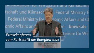 Pressekonferenz zum Fortschritt der Energiewende mit Robert Habeck