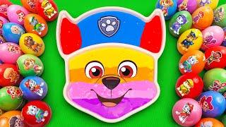 Satisfying ASMR | Making Rainbow Chase Paw Patrol Bathtub by Mix SLIME in Rainbow Eggs CLAY Coloring