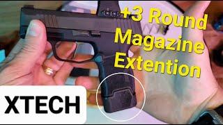 XTECH Tactical: MTX 365 +3 Round Magazine Extender with Spring for Sig Sauer P365. Mag Extension 13