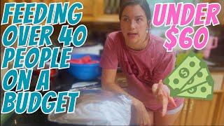 FEEDING A OVER 40 PEOPLE FOR LESS THAN $60!! WHAT TO FEED A LARGE CROWD ON A BUDGET FROM SAMS CLUB