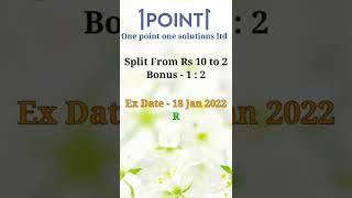 One point one solutions ltd bonus & split ek sath | #nifty  #stockmarket #bonusstocks