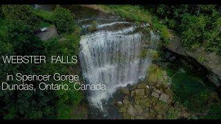 Waterfall Drone Aerial : Webster Falls in Spencer Gorge 3DR Solo GoPro 4 HD