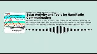 Solar activity and tools for radio hams