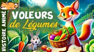 LES RENARDS VOLEURS DE LÉGUMES histoire pour s'endormir | contes de fées en français, potager, ruse