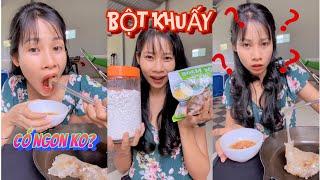 LẦN ĐẦU ĂN THỬ BỘT KHUẤY HOT TIKTOKQUÁ LÀMUKBANG STIRRING POWDERSAM CHANNEL ️️️