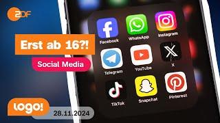 Australien: Social-Media-Verbot für alle unter 16 | logo!-Nachrichten vom 28.11.2024