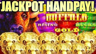 JACKPOT HANDPAY! TRIPLE FEATURE! AT LAST!!  BUFFALO TRIPLE POWER Slot Machine (ARISTOCRAT)