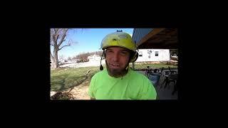 Climbing and Cutting Dangerous Back Leaning Trees!
