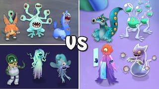 Plasma Islet Vs Ethereal Islands Comparison - Plasma Islet All Monster Sounds (My Singing Monsters)