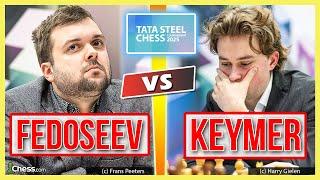 Vladimir Fedoseev vs. Vincent Keymer | Tata Steel Masters 2025