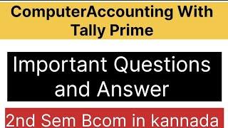 2nd Sem Bcom CAPT Important Questions with answer explained in kannada.CAPT Important Questions