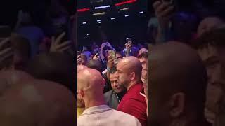 Jake Paul vs Andrew Tate face off at Mayweather vs Deji fight.