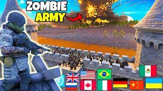 Can Every EARTH ARMY Hold WALL vs 8,000,000 ZOMBIE ARMY?! - UEBS 2: New Mods