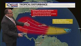 Tropical development in the Caribbean increasing