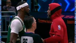 Udonis Haslem & Bobby Portis HEATED exchange 