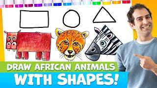 How to Draw a HIPPO, CHEETAH & ZEBRA!