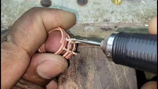 Copper diamond ring making ! How to make a copper ring