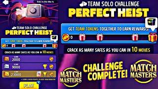 Team solo | Multiplier mushrooms rainbow solo challenge perfect heist | match masters team solo