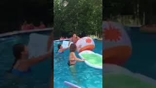 Pig roast 2017 Tanya pool fail