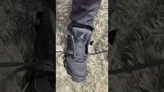 Jordan 4 Black Cat Laces Tutorial ️ fire or overrated pair?