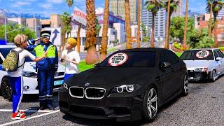 ОПЕРСКАЯ ЕЗДА В GTA 5 - ШКОЛЬНИКИ НА BMW M5 F10 И ОПЕРСКОЙ ЧЕТЫРКЕ ДЕРЗЯТ ДПС ЗА ТОНИРОВКУ! ВОТЕР