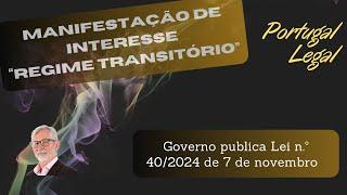 # 670 - MANIFESTAÇÃO DE INTERESSE   REGIME TRANSITÓRIO