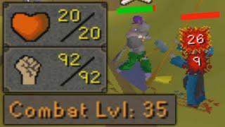 I made a Level 35 Ironman for F2P Pking