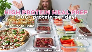 Healthy & High protein Meal Prep with Easy Recipes | 100G+ Protein Per Day!