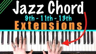 Jazz Piano Chords - Chord Extensions [Piano Lesson]