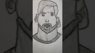 football player Messi Drawing #aditya art and craft#