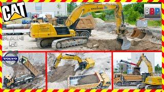 CAT 336 & MAN, VOLVO Kipper, Baugrube, Rottenburg/N., 2024. #1 #caterpillar #excavator