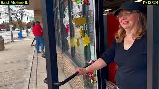 East Moline IL Sidewalk Tour PT 3/3 - Rest of Window shopping -