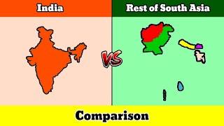 Let's Compare India VS Rest of South Asia | Country Comparison | Data Duck