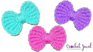 How To Crochet A Bow Tutorial For Beginners | DIY Crochet Hair Bow