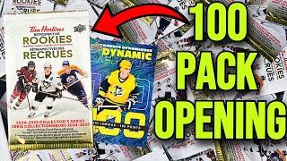 Opening 100 PACKS of 2024-25 Upper Deck Tim Hortons Rookies Hockey Cards (RARE PULLS!)